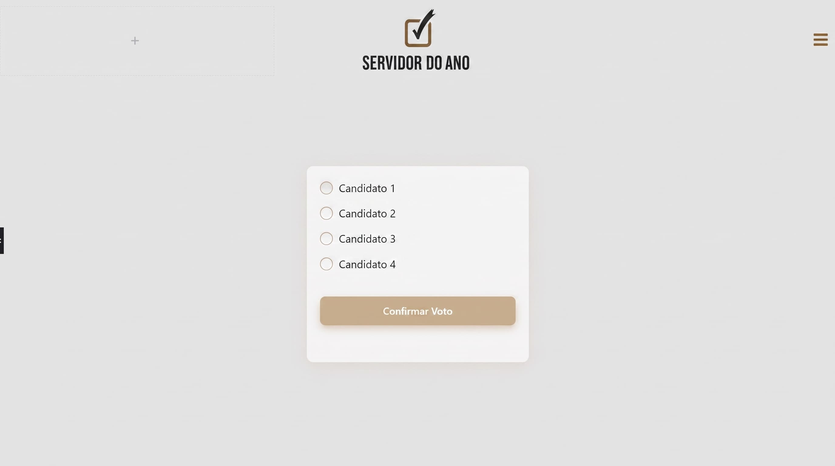 Cadastro de candidatos no Servidor do Ano