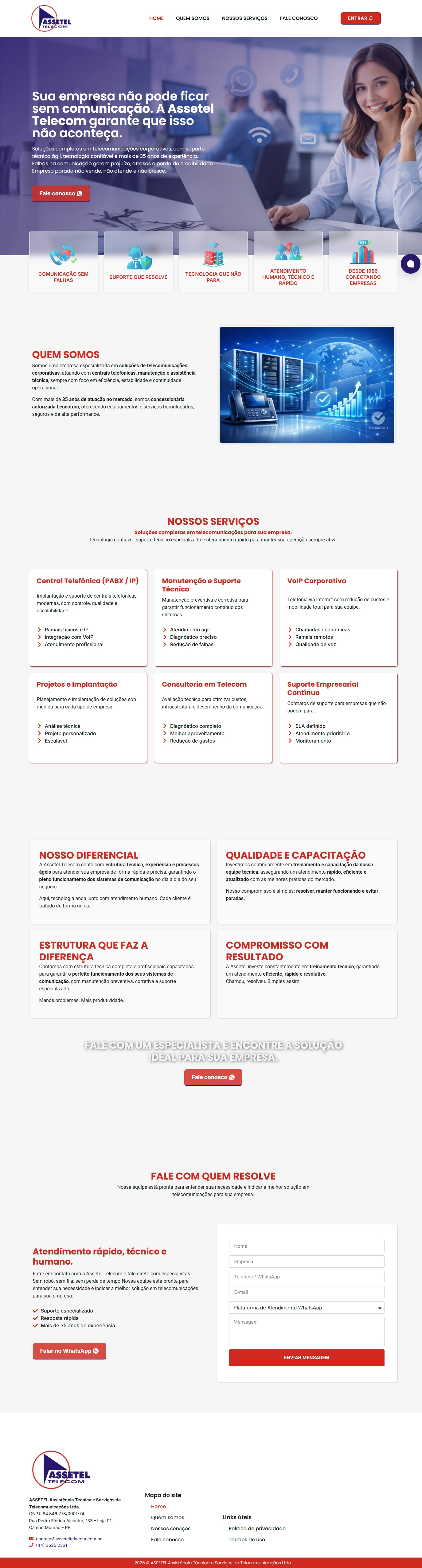 Site Assetel Telecom